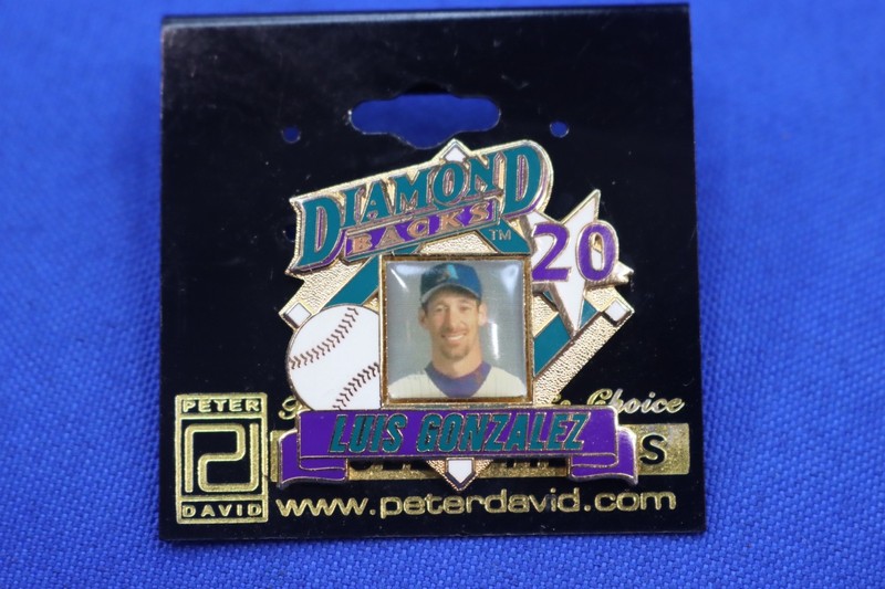 Luis Gonzalez Arizona Diamondbacks Peter David Choice Sales MLB Collector Pin NR