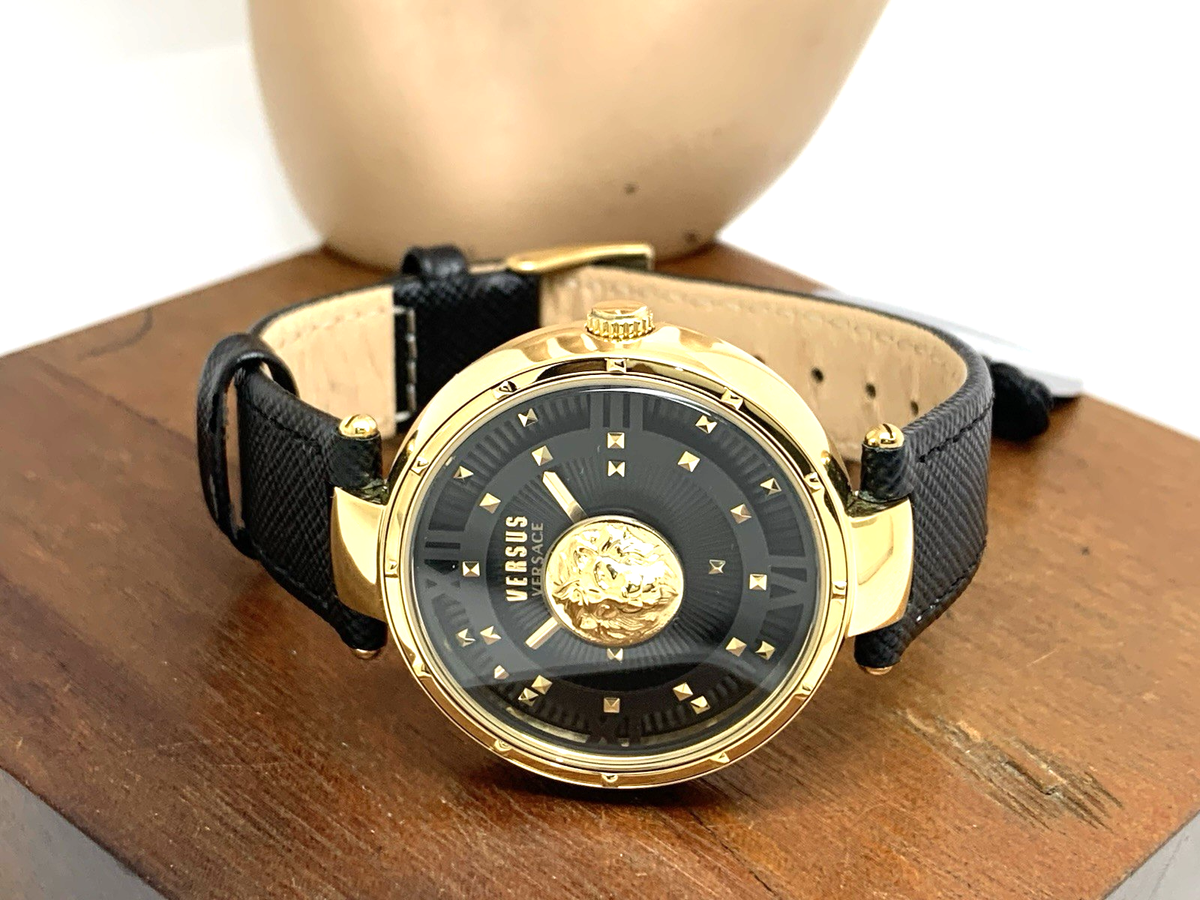 Versus by Versace Women's Watch VSPHH1121 Black Dial Gold Case