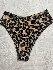 Leopard Print Bikini Bottoms Women's Size S NWOT 530