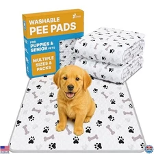 Washable Dog Pee Pads - Waterproof Reusable Training Pads, Anti-Slip, 34x36 (2