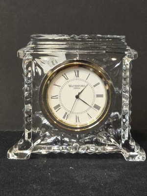 Waterford Crystal Pavilion III Desk Clock Ireland Quartz Mantel Clock