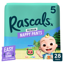 Rascals CoComelon Premium Nappy Pants Size 5 28 Pack 0.23 per nappy