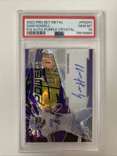 2022 Pro Set Metal Sam Howell RC Auto Purple Crystal PSA 10 POP 1 
