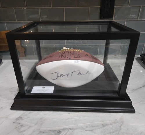 Jerry Rice Autographed Signed Wilson NFL Leather White Panel Football w/Case COA