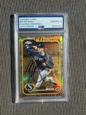 2024 Topps Gilded Collection Bryan Woo PSA 10 Auto #74 RC Gold /99 Mariners RARE