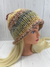 Knit Pom Pom Beanie Multicolor Slouchy Winter Hat Warm Cable Knit Cap