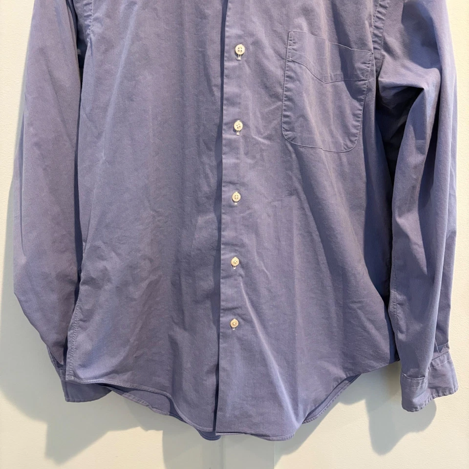 Vintage Polo Ralph Lauren Warwick Men's 15 34/35 Blue Dress Shirt Micro Check - Image 4 of 4