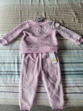 NWT JUICY COUTURE Velour Baby 2 piece set, pink, 12M super soft