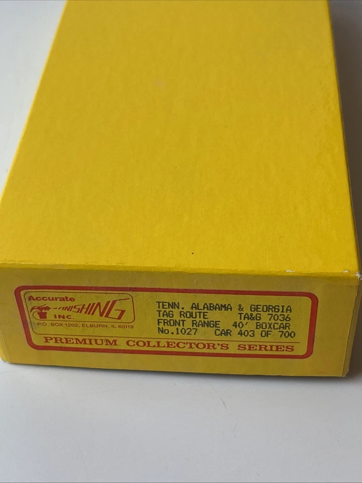 Acabado preciso HO # 1027 Tennesse Alabama y Georgia 40' vagón TA&G 7036 NUEVO EN CAJA Foto 4 de 4