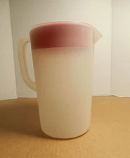 Rubbermaid Clear 1 Gallon Pitcher with Rust Lid G36
