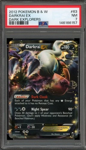 Pokemon Darkrai EX Dark Explorers Holo Rare #63 PSA 7