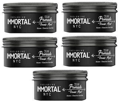 Immortal NYC Cream Pomade Shine/Firm Hold 150ml ( 5 Pack  ) |  Iconic Men