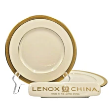 Lenox LOWELL (GOLD BS) Set(s) 2 Salad Plates EXCELLENT 1ST Q