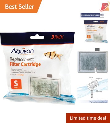 Enhanced 3-Pack Aquarium Replacement Filter Cartridges for Optimal Clarity
