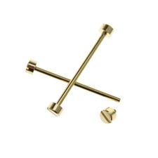 2pcs Gold Replacement Steel Screw Pins Tubes For watch band lugs