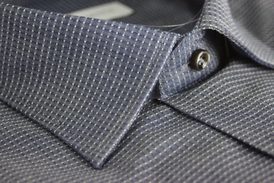 CAMICIA UOMO ANCHE TAGLIE FORTI 100% COTONE COLLO DA 39 A 49 PHILO VANCE 3COLORI - Immagine 2 di 4