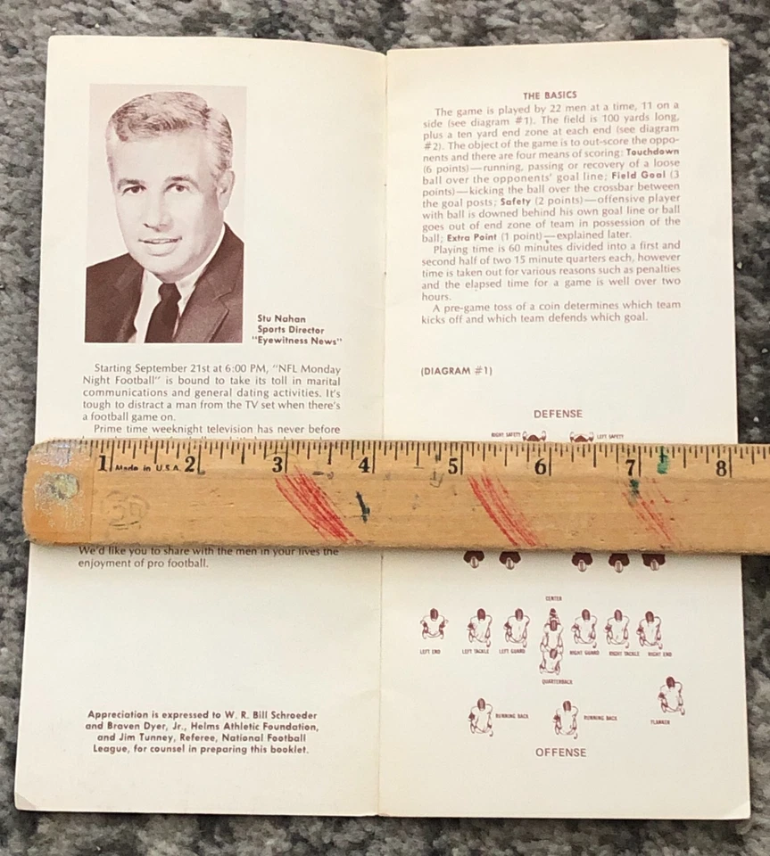 Gentle Art of Football Watching Pamphlet KABC-TV Channel 7 Vintage 1970 Original - Image 3 of 4