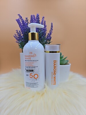 Diamond White Brightening & Glowing 300ml Lotion & Serum x1 Spf50