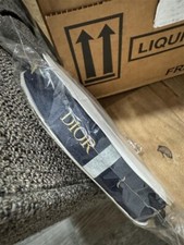 1 Roll 50 Yards Authentic Christian Dior Ribbon Blue With Gold Lettering Holiday