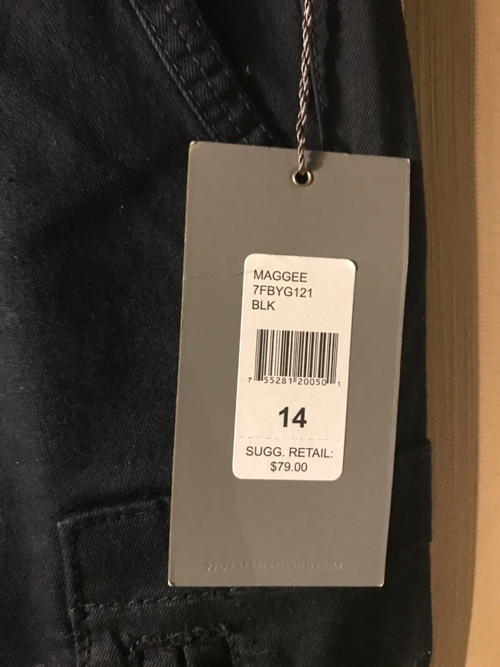 Calça capri preta Maggee nova 7 para toda a humanidade meninas tamanho 14 - Imagem 2 de 4