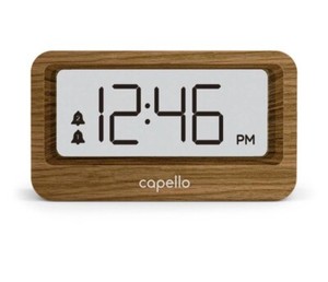 Capello Window Digital Alarm Clock with USB 2A Charger Lark Finish | eBay