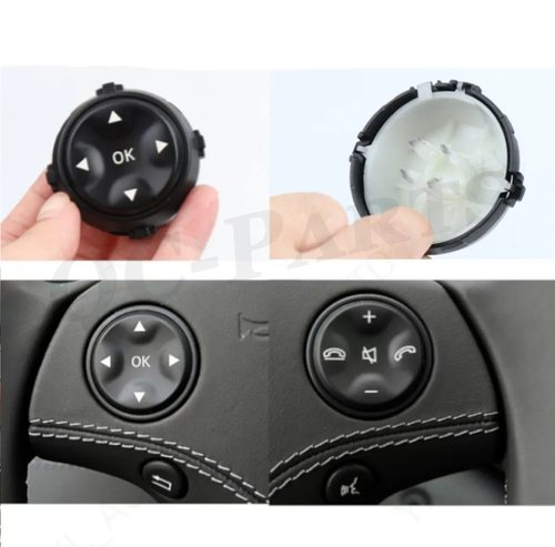 Pair Steering Wheel Switch Button Black For Mercedes Benz W221 W216 S/CL-Class - Picture 3 of 4