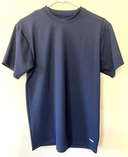 ❈ CHAMPION Men Top Shirt Sports Exercise Jogger Tee T-Shirt Dark Blue L Large