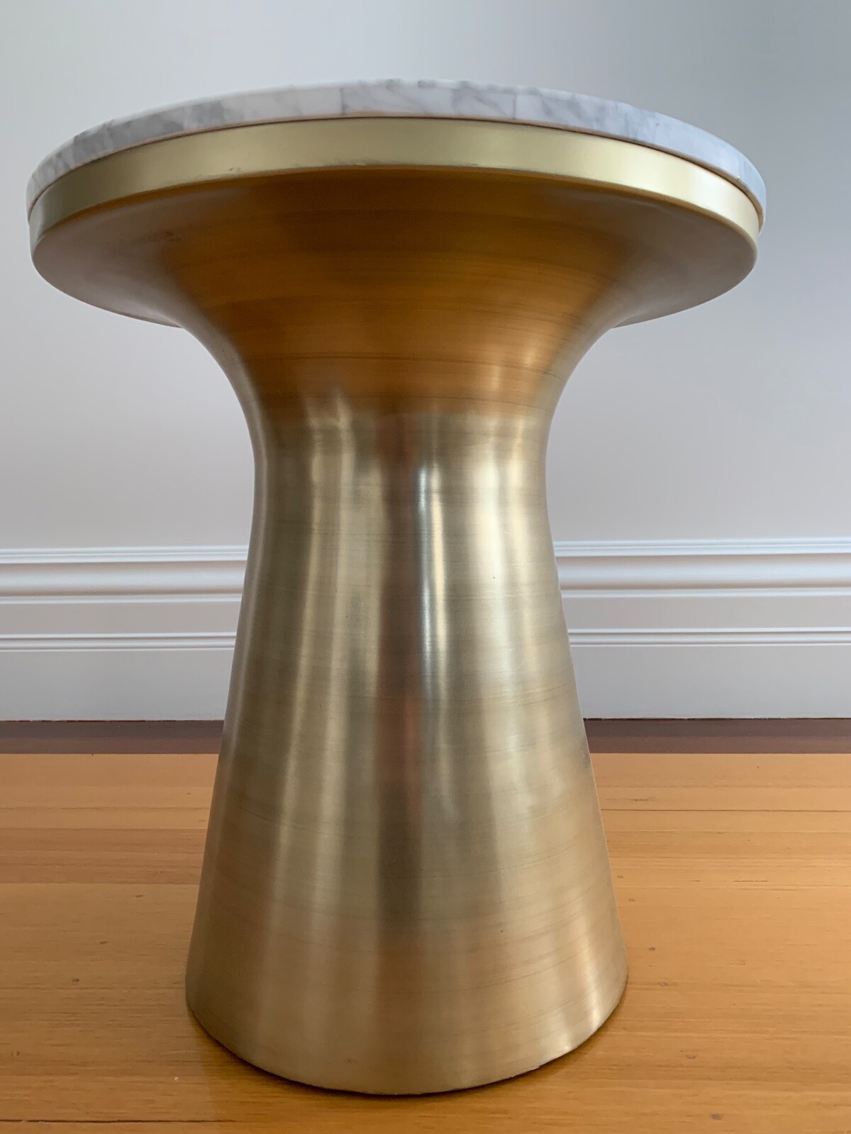 West Elm Marble Top Side Table / Antique Brass eBay