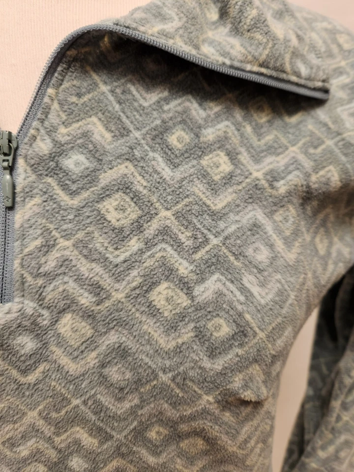 COLUMBIA SPORTWARE Mujer Pequeño (se ajusta como XS) Verde 1/4 Cremallera Polar Pullover Top Foto 2 de 4