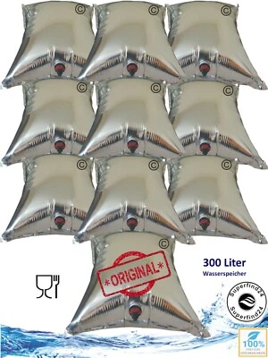 Wasserbeutel, Wassersack,10x30l Set, Prepper, Wasser Notfallvorsorge Superfind24