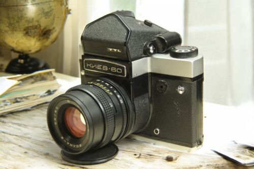KIEV-60 TTL MEDIUM Format camera 6x6 Soviet camera + lens VOLNA-3 - Picture 15 of 18
