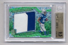 T.Y. HILTON 2016 SPECTRA IMMENSE NEON GREEN PATCH #1/25 BGS 9.5 GEM MINT COLTS