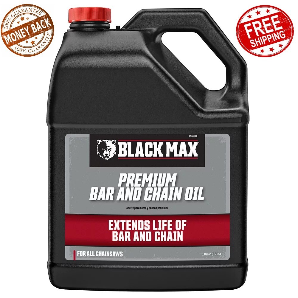 Black Max 1Gallon Bar and Chain Oil (128oz/3.785 Liters) Free Shipping
