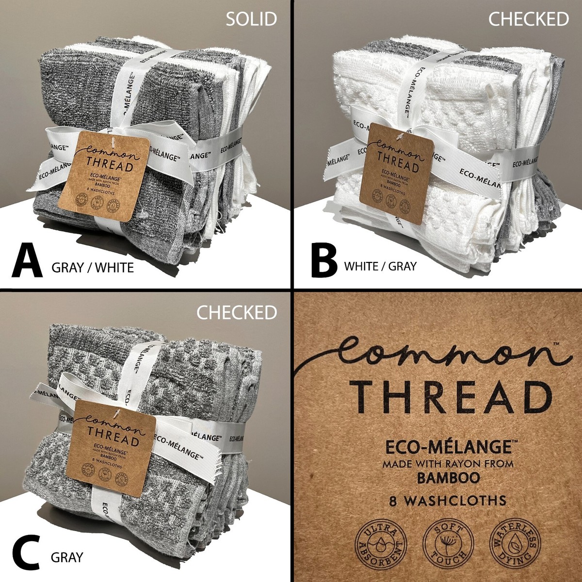 8-PK New Common Thread Eco-Melange Soft Bamboo Rayon