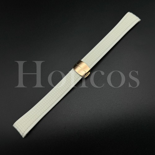 White Rubber Watch Band Replacement Strap Fits For Patek Philippe Aquanaut 5167A - Picture 11 of 16