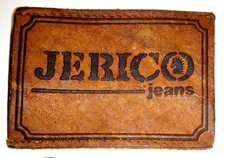Vintage Jerico Jeans Leather Tag Patch Badge Crest