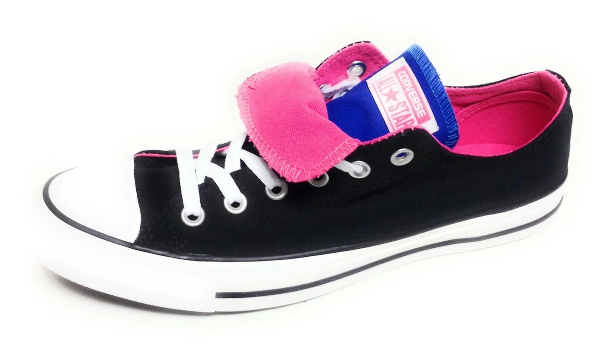 Womens Converse CT All Star Double Tongue 558580F Black Pink Blue