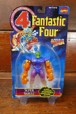 MARVEL COMICS 5  SUPER SKRULL ACTION FIGURE FANTASTIC 4 FOUR 1995 TOYBIZ NOC