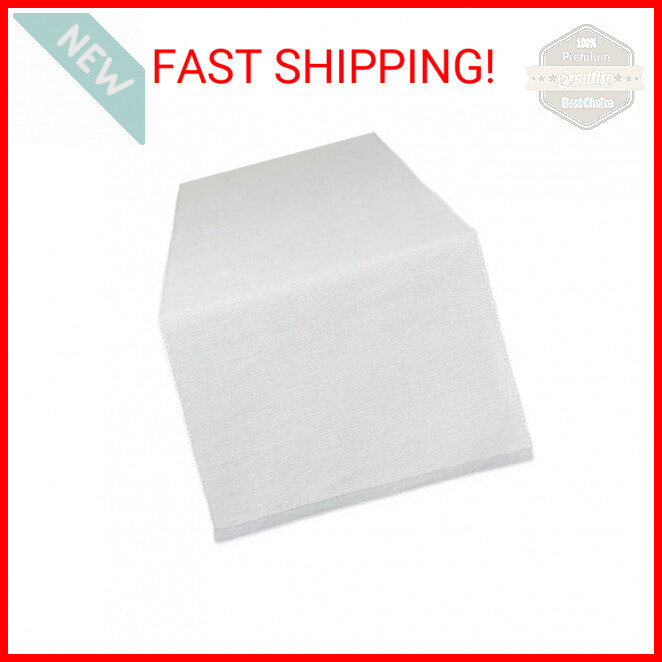 DII Eco-Friendly Fine Ribbed Light Gray Table Runner 13x72