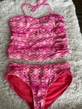 Old Navy girls sz. XL pink design tankini swimsuit. Cute