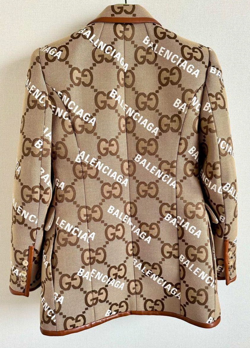 GUCCI x BALENCIAGA The Hacker Jumbo GG Jacket Limited GUCCI x BALENCIAGA The Hacker Jumbo GG Jacket Limited