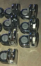 10 PCS CHROME 2 Way Glass Cube Connector Clip 3/16" Tempered Glass Shelf