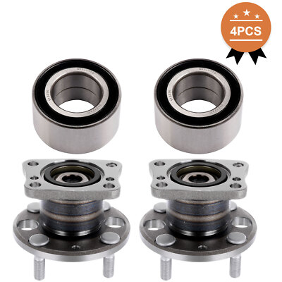 4Pcs Front + Rear Wheel Hub Bearing Assembly For Mazda 2 2011-2014 FWD