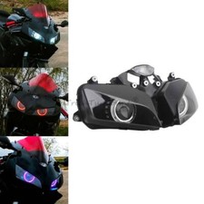 Hid Xenon White Angel Eyes Red Devil Headlight Assembly For Honda Cbr600rr 03-06