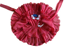 VTG Martha's Miniatures We're Fussy Red pageant Dress Full Circle lace trim 4t