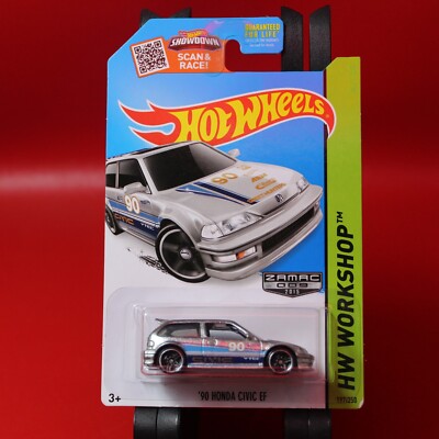 2015 Hot Wheels #197 '90 Honda Civic EF ZAMAC HW Workshop 1:64 JDM