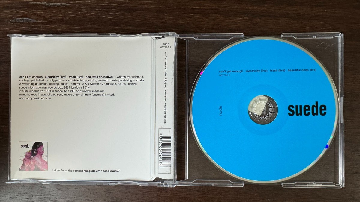 SUEDE - CAN'T GET ENOUGH / LIVE TRACKS (CD SINGLE) 1999!! RARE