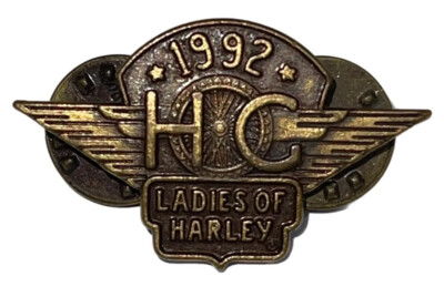 1992 HARLEY OWNERS GROUP HOG H.O.G. LOH LADIES CHAPTER MEMBER PIN Harley Davison