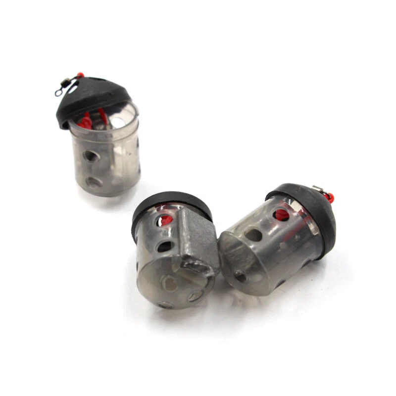 Alimentadores de jaula de 1,2,3,5 piezas Alimentadores de gusano 30 g Alimentador de natación Alimentador de carpas grueso Pesca Foto 3 de 4