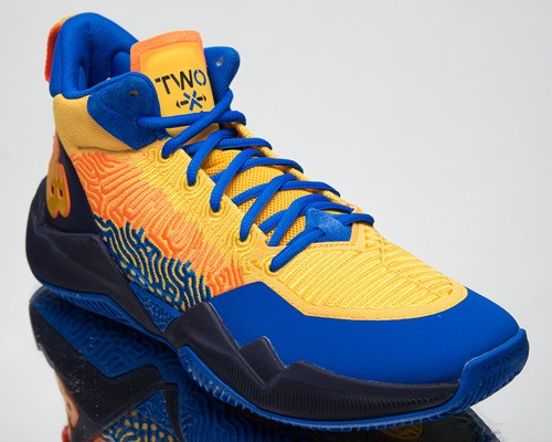 Gold Blue Basketball Sneakers Shoes 